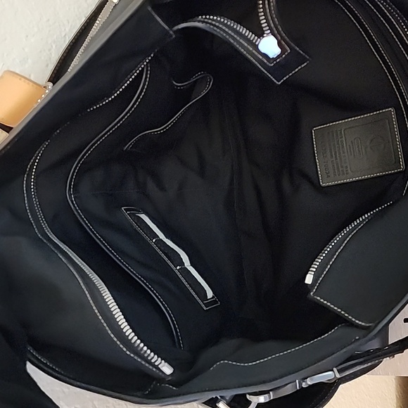 Coach Oversized Leather & Nylon Travel Tote - Picture 13 of 13